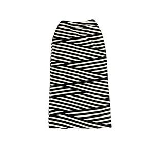Anthropologie Skirt Size XS Black White Striped Stretch Blend Womens Lined 23X33
